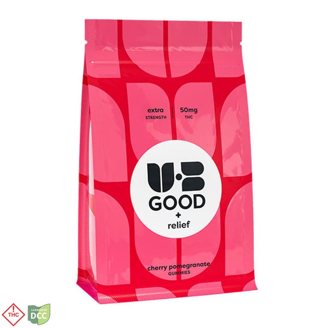 UB GOOD - Cherry Pomegranate Relief Gummies - 10ct - 500mg - Image 1 UB GOOD - Cherry Pomegranate Relief Gummies - 10ct - 500mg - Image 1