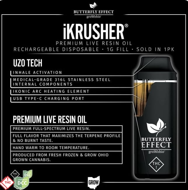 Butterfly Effect - 2 Day Black Jack - 1g Live Resin Vape Pen - Image 1 Butterfly Effect - 2 Day Black Jack - 1g Live Resin Vape Pen - Image 1