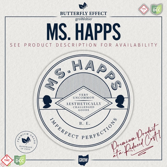 Butterfly Effect - Ms. Happs 3:1 CBD Huckleberry Gummie Drops - 10ct - 100mg - Image 1 Butterfly Effect - Ms. Happs 3:1 CBD Huckleberry Gummie Drops - 10ct - 100mg - Image 1