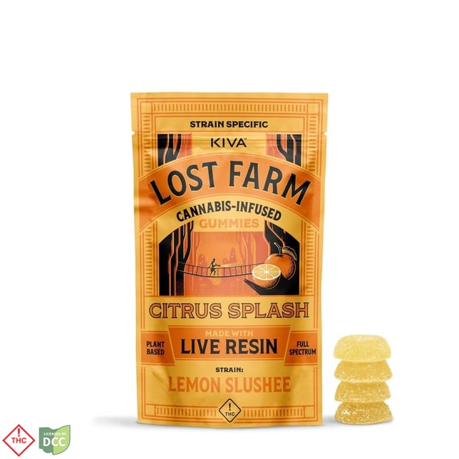KIVA Lost Farm - Lemon Slush x Citrus Splash Gummies - 10ct - 110mg - Image 1 KIVA Lost Farm - Lemon Slush x Citrus Splash Gummies - 10ct - 110mg - Image 1