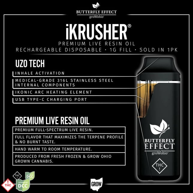 Butterfly Effect - 2 Day Pure Xichigan- 1g Live Resin Vape Pen - Image 1 Butterfly Effect - 2 Day Pure Xichigan- 1g Live Resin Vape Pen - Image 1