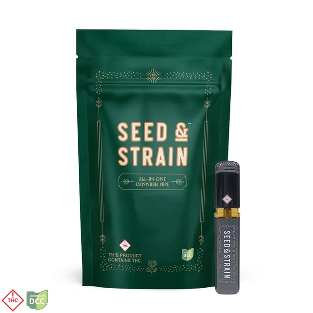 Seed & Strain - 2 Day Bubbashine - 1g Vape Pen - Image 1 Seed & Strain - 2 Day Bubbashine - 1g Vape Pen - Image 1
