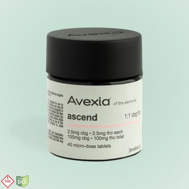 Avexia - 1:1 CBG:THC Tablets - 44ct - 110mg - Image 1 Avexia - 1:1 CBG:THC Tablets - 44ct - 110mg - Image 1