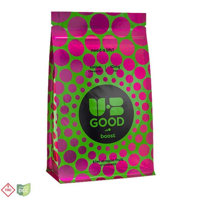 UB GOOD - Kiwi Dragonfruit Boost Gummies - 10ct - 100mg - Image 1 UB GOOD - Kiwi Dragonfruit Boost Gummies - 10ct - 100mg - Image 1