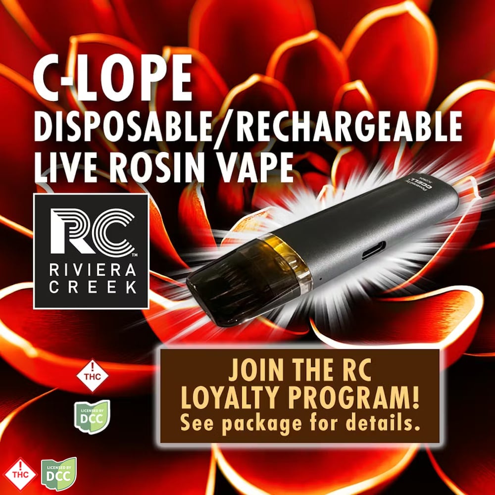 Riviera Creek - C-Lope - 0.5g Live Rosin Vape Pen