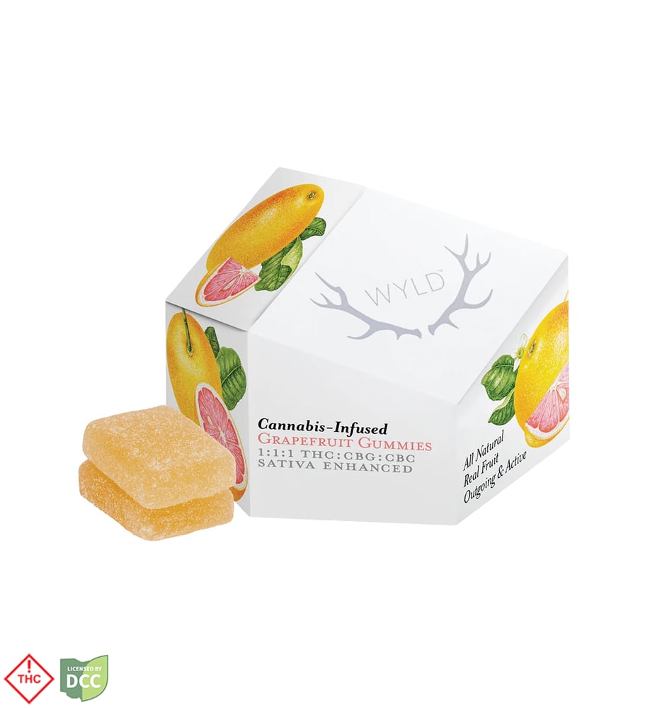 Wyld - Grapefruit 1:1:1 THC:CBG:CBC Gummies - 10ct - 100mg Wyld - Grapefruit 1:1:1 THC:CBG:CBC Gummies - 10ct - 100mg