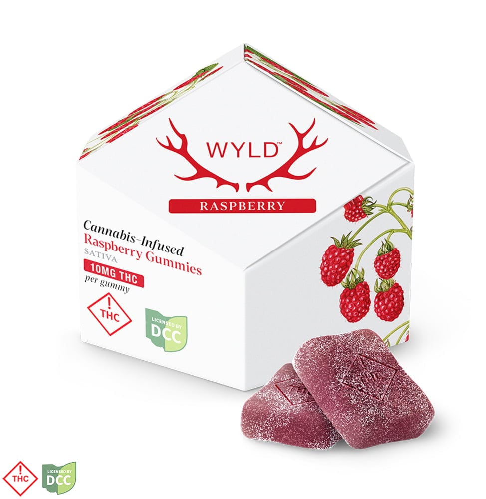 Raspberry Sativa Enhanced Gummies | 100mg