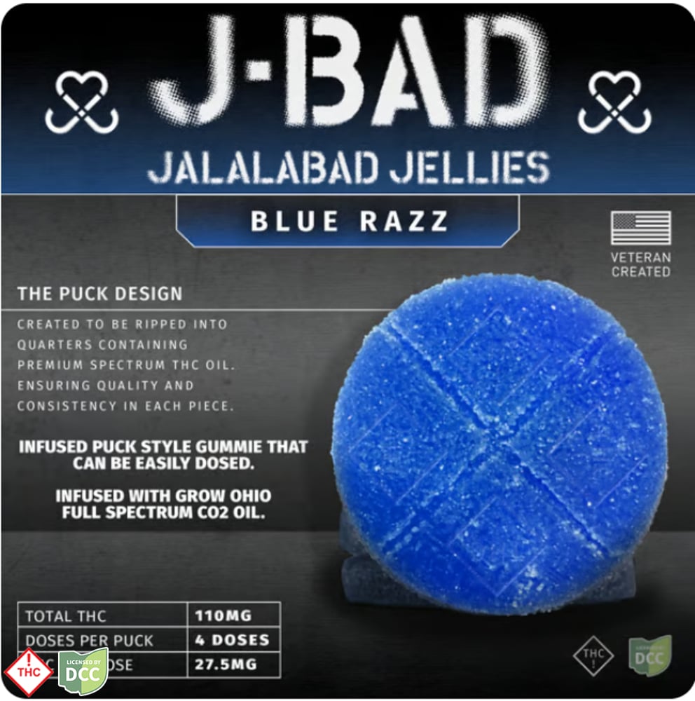 JBAD - Blue Raspberry Sour Gummies - 4ct - 110mg