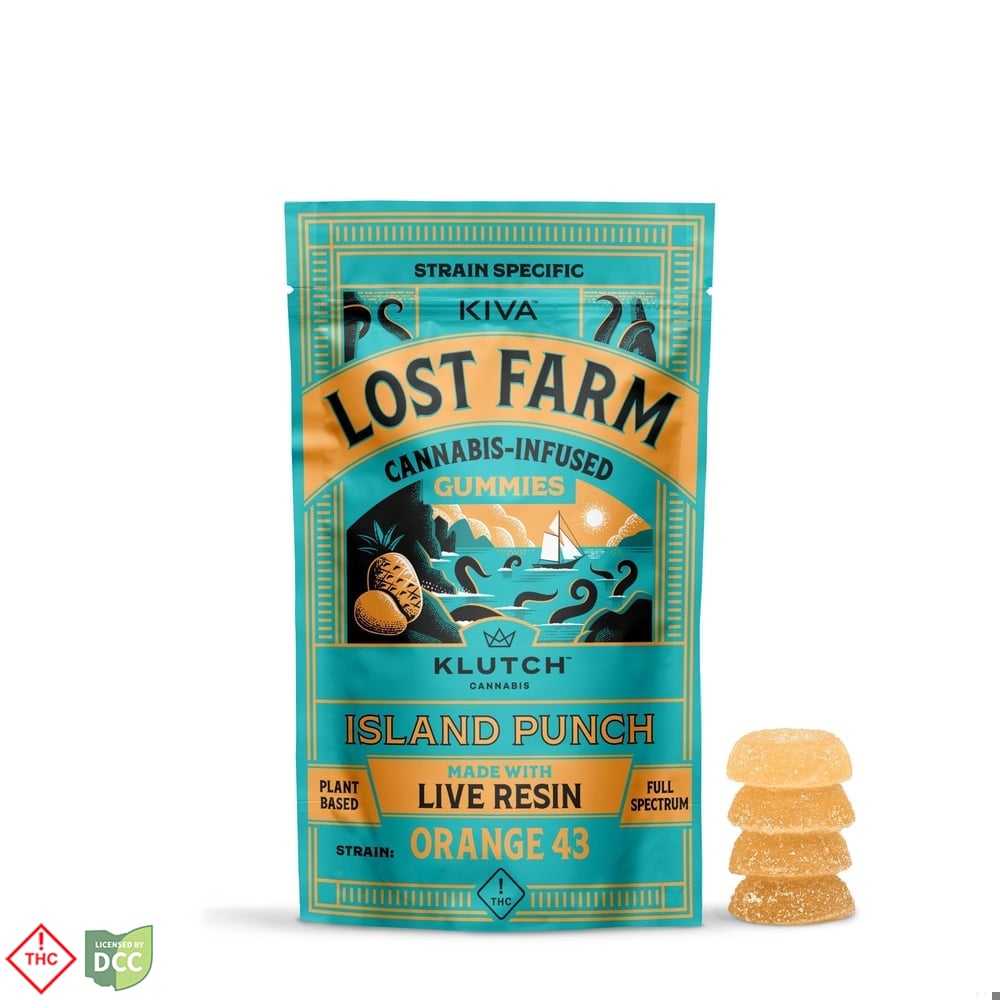KIVA Lost Farm - Orange 43 x Island Punch Gummies - 10ct - 100mg