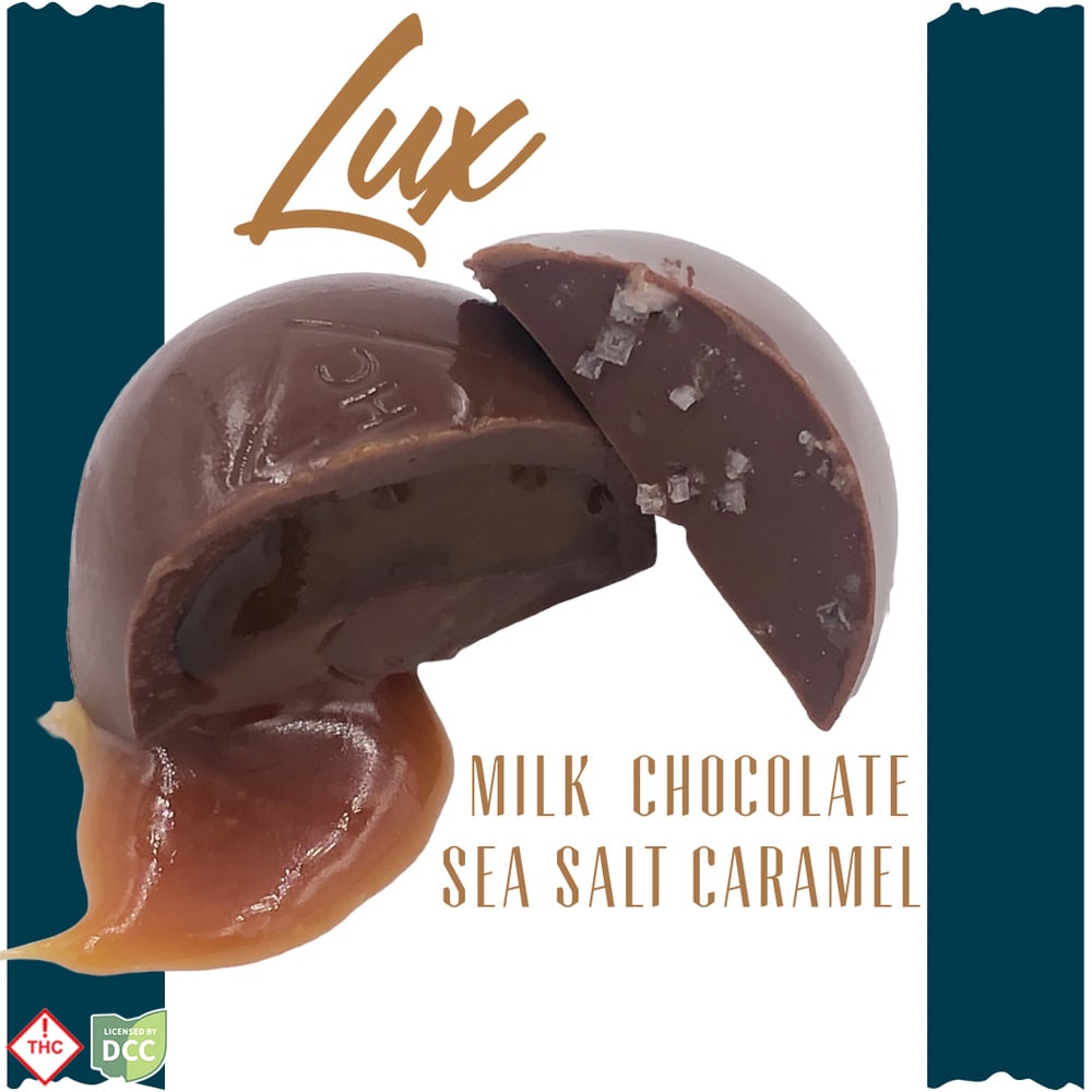 LUX - Milk Choc Sea Salt Caramels - 10ct - 110mg