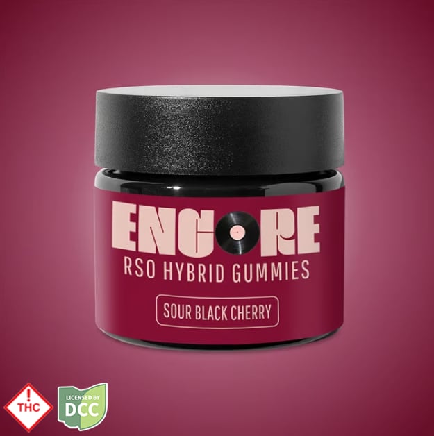 Encore - Sour Black Cherry RSO Gummies - 10ct - 100mg