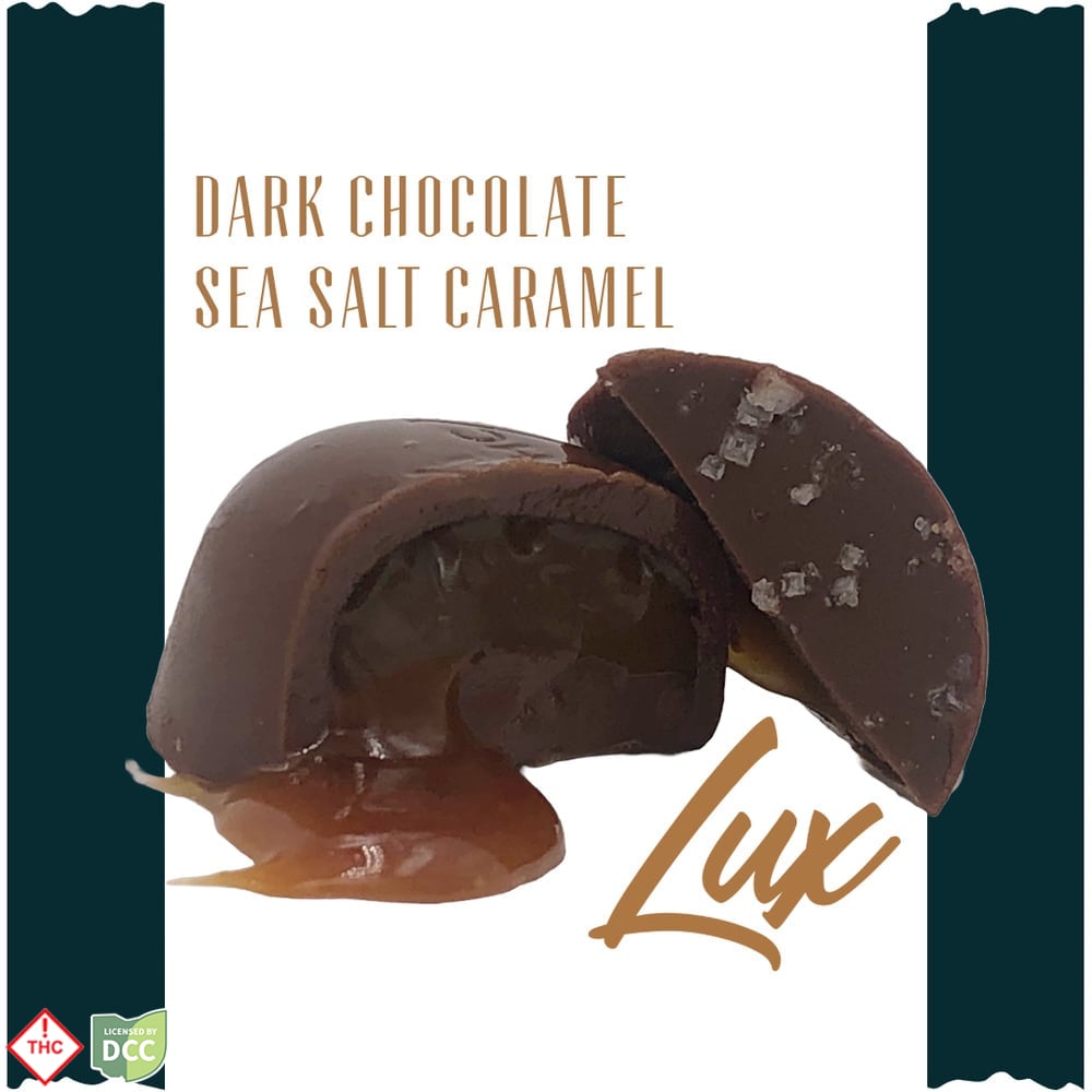 LUX - Dark Choc Sea Salt Caramels - 10ct - 100mg