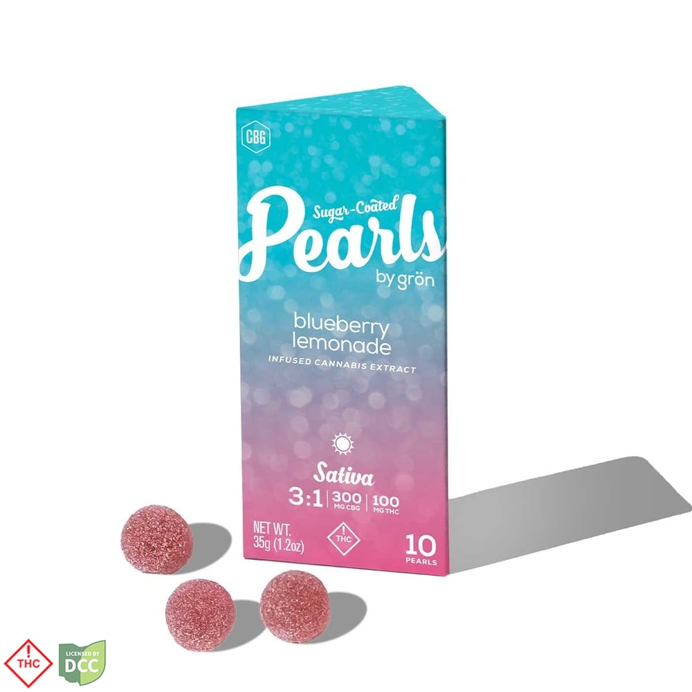 3:1 Blueberry Lemonade Pearls - Daytime Sativa (300mg CBG / 100mg THC)