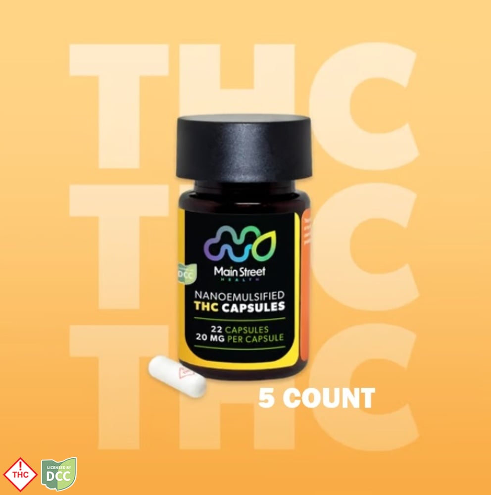 Main Street Health - THC Capsules - 5ct - 100mg