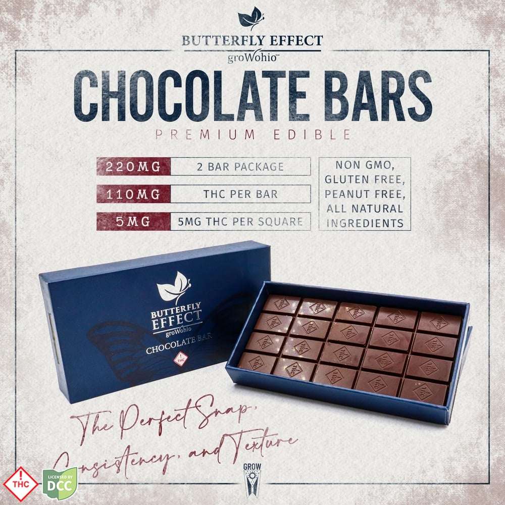 Butterfly Effect - 2 Day Mint Milk Chocolate Bar - 40ct - 220mg Butterfly Effect - 2 Day Mint Milk Chocolate Bar - 40ct - 220mg