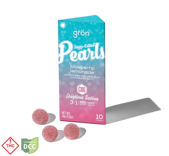 3:1 Blueberry Lemonade Pearls - Daytime Sativa (300mg CBG / 100mg THC)