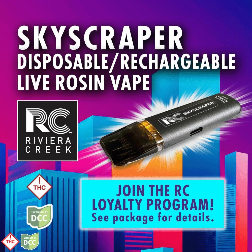 Skyscraper Disposable/Rechargeable Live Rosin Vape (0.5g)