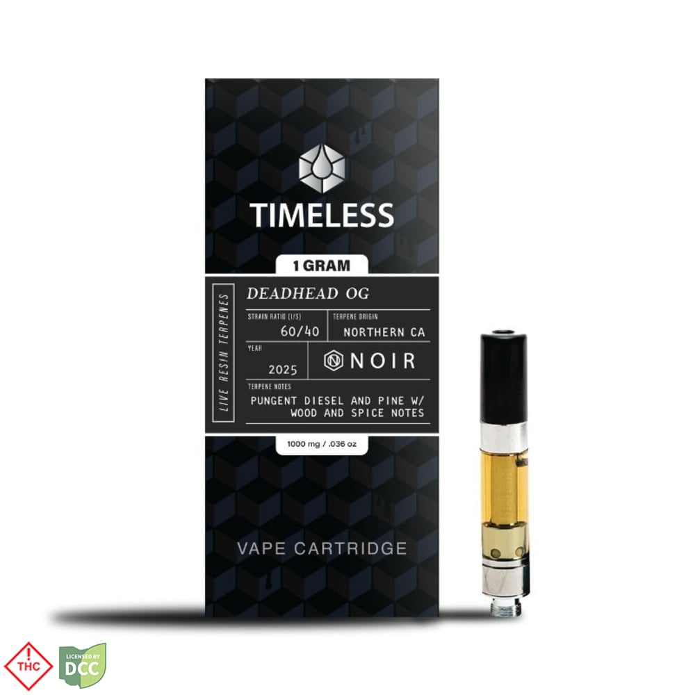 Timeless NOIR  2 Day DHOG   Live Resin Vape Pen