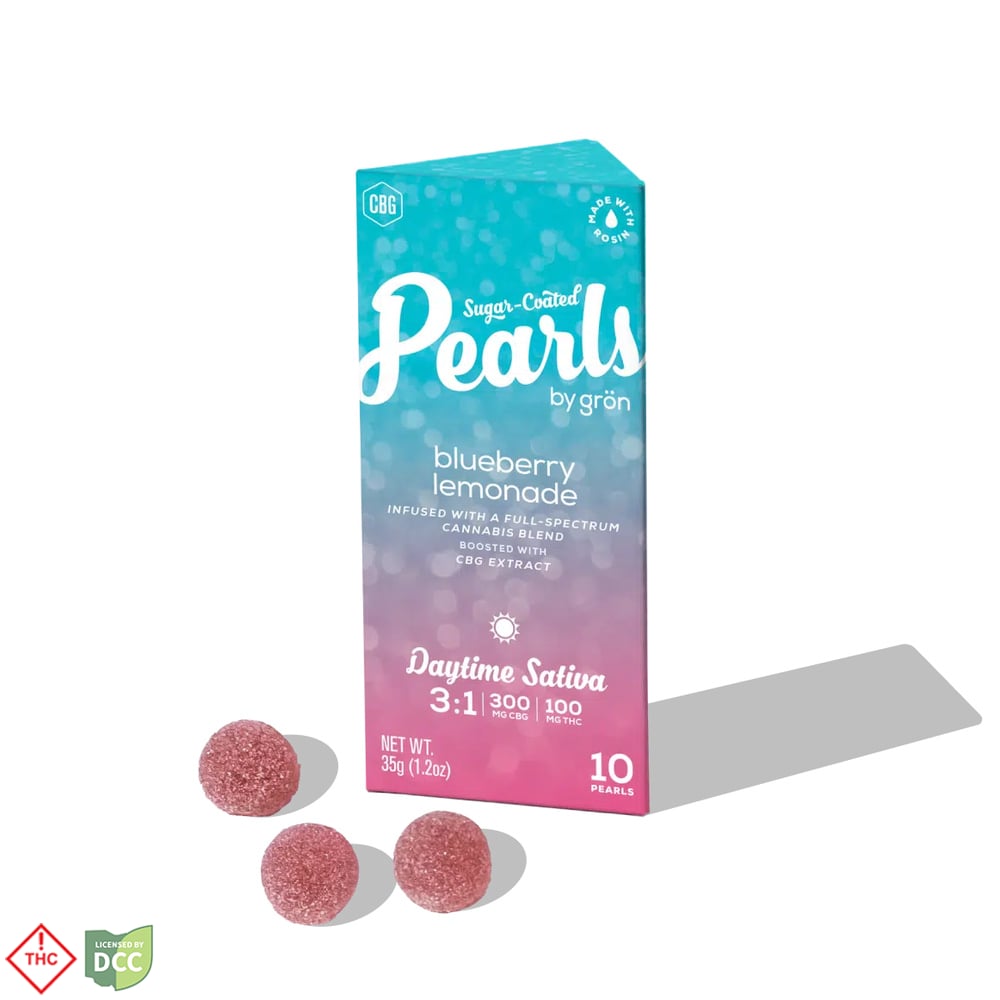 3:1 Blueberry Lemonade Pearls - Daytime Sativa (300mg CBG / 100mg THC)