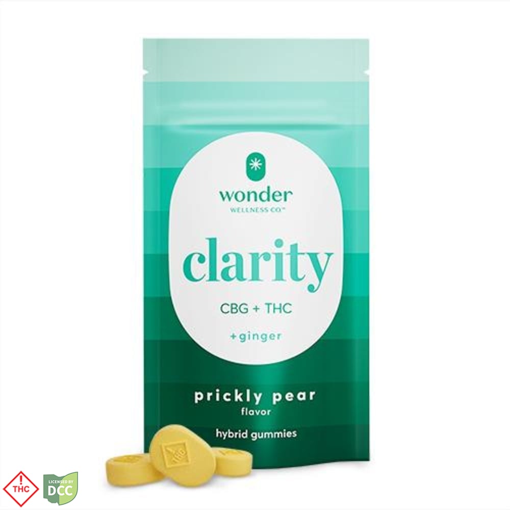Wonder Clarity - Prickly Pear + Ginger 1:1 CBG Gummies - 20ct - 100mg