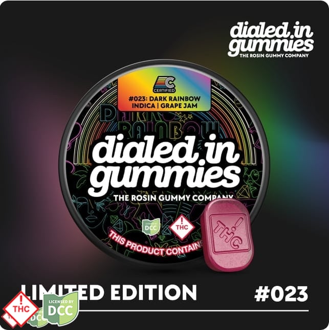 Dialed In - Dark Rainbow Grape Jam Gummies - 10ct - 100mg Dialed In - Dark Rainbow Grape Jam Gummies - 10ct - 100mg