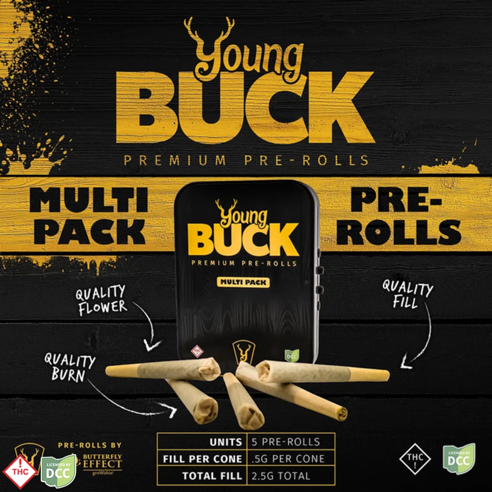 Young Buck - Pre-Roll 5 Pk - Layer Cake - 2.5g