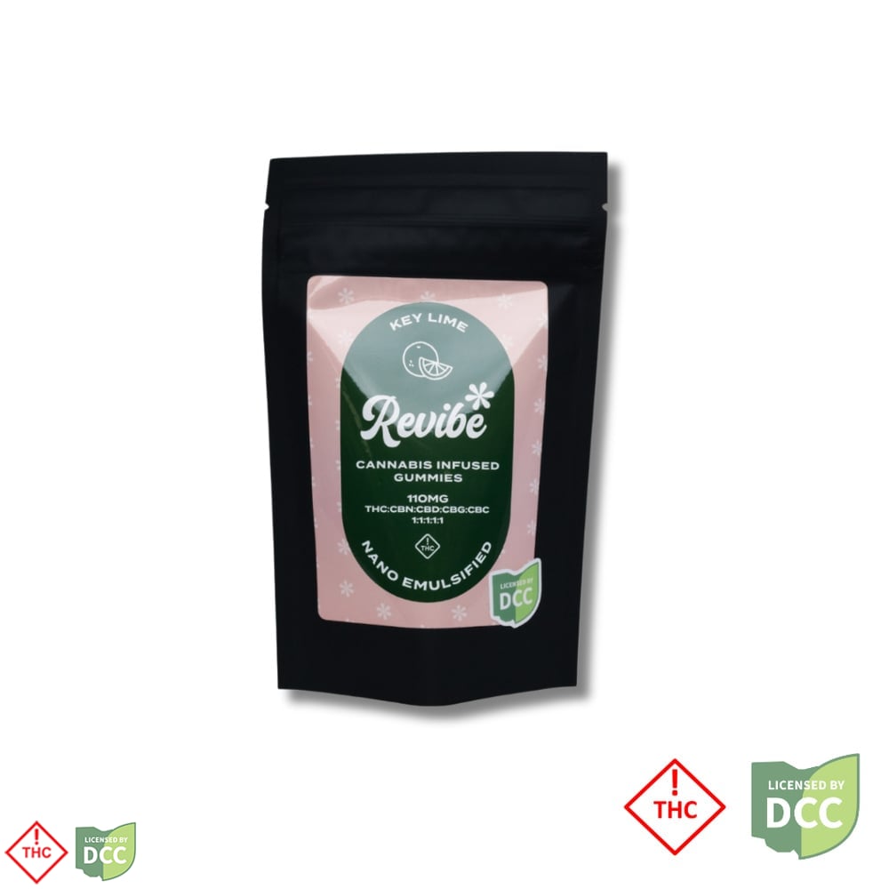 1:1:1:1:1 Key Lime [10pk] (100mg CBD/100mg THC/100mg CBC/100mg CBG/100mg CBN)