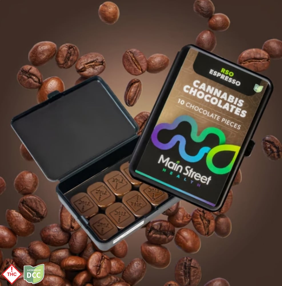 Main Street Health - 4 Day Espresso RSO Chocolate - 10ct - 416mg