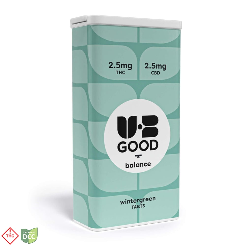 UB GOOD - Wintergreen 1:1 CBD Tarts - 40ct - 100mg