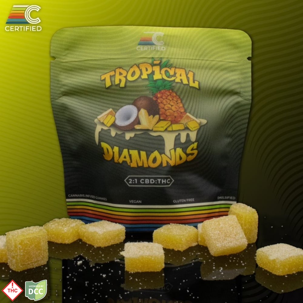 Certified Cultivators - 4 Day Tropical Diamond 1:2 Gummies - 40ct - 400mg