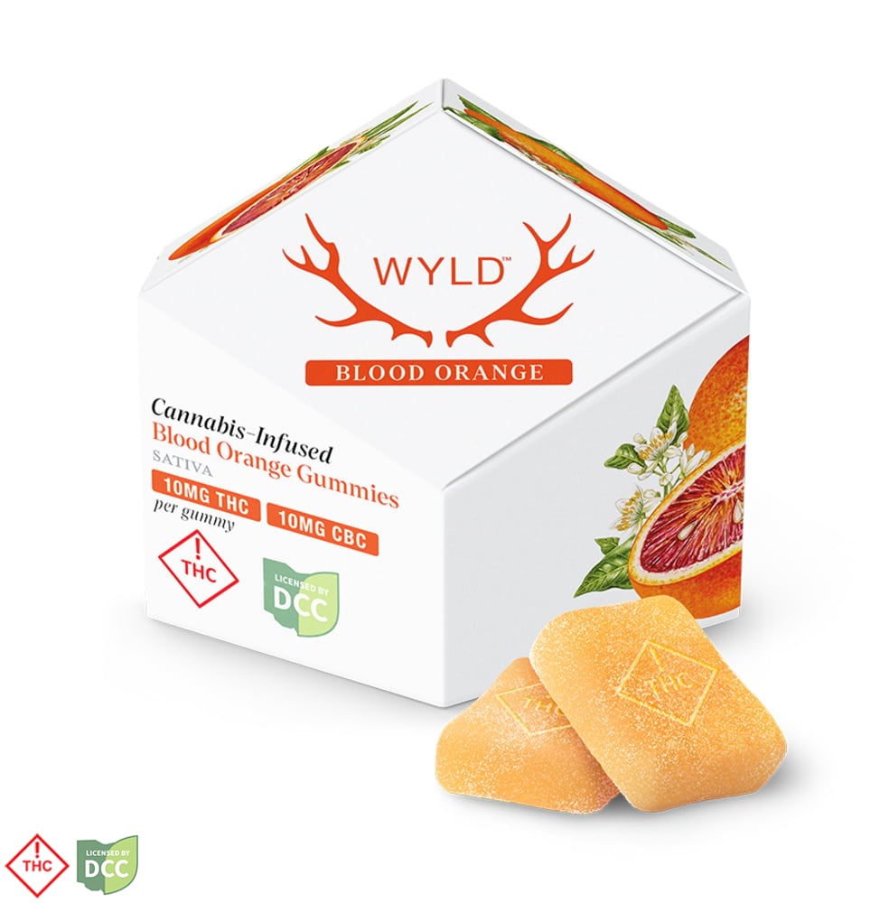 Blood Orange 1:1 CBC + Sativa Enhanced Gummies | 100mg THC:100mg CBC