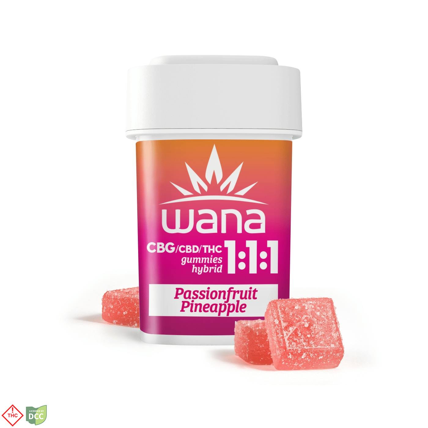 1:1:1 Passionfruit Pineapple [10pk] (100mg CBG/100mg CBD/100mg THC)