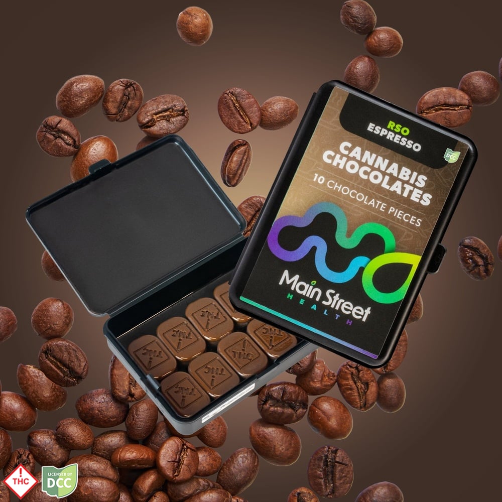 RSO ESPRESSO CHOCOLATES - EDIBLE - 10PK - THC: 440MG CBD: 0MG