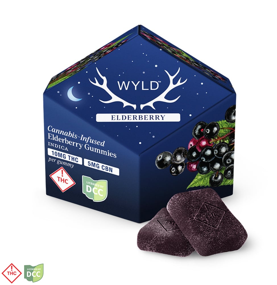 Elderberry 2:1 CBN + Indica Enhanced Gummies | 100mg THC:50mg CBN