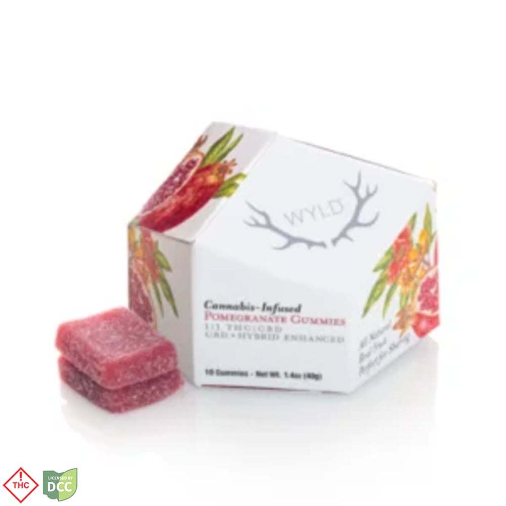 Wyld - Pomegranate 1:1 THC:CBD Gummies - 10ct - 100mg