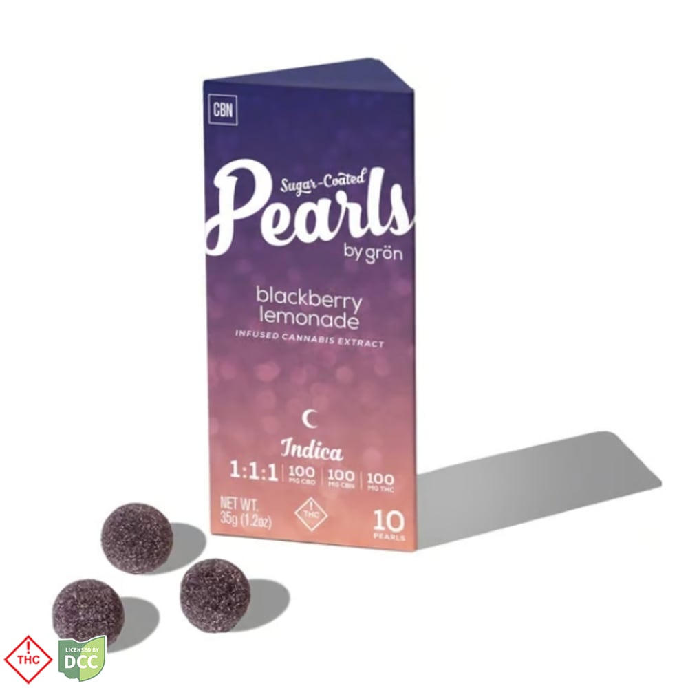 Grön - 1:1:1 Blackberry Lemonade CBD:CBN Pearl Gummies - 10ct - 100mg Grön - 1:1:1 Blackberry Lemonade CBD:CBN Pearl Gummies - 10ct - 100mg