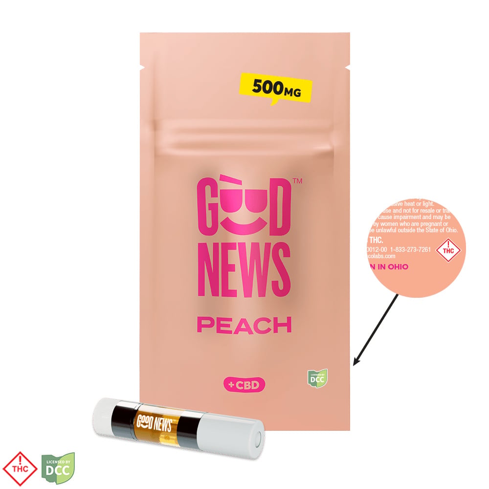 1:2 CBD:THC Peach Cartridge
