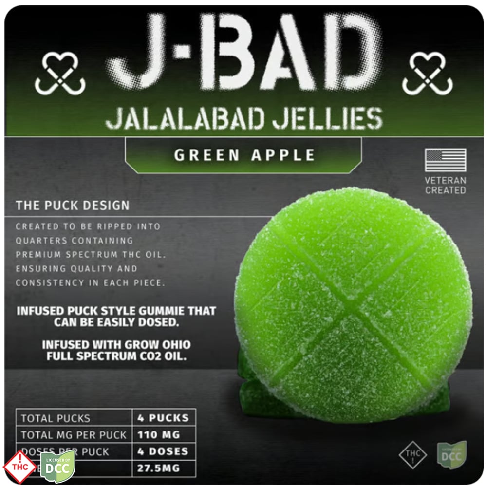 JBAD - 4 Day Green Apple Sour Gummies - 16ct - 440mg