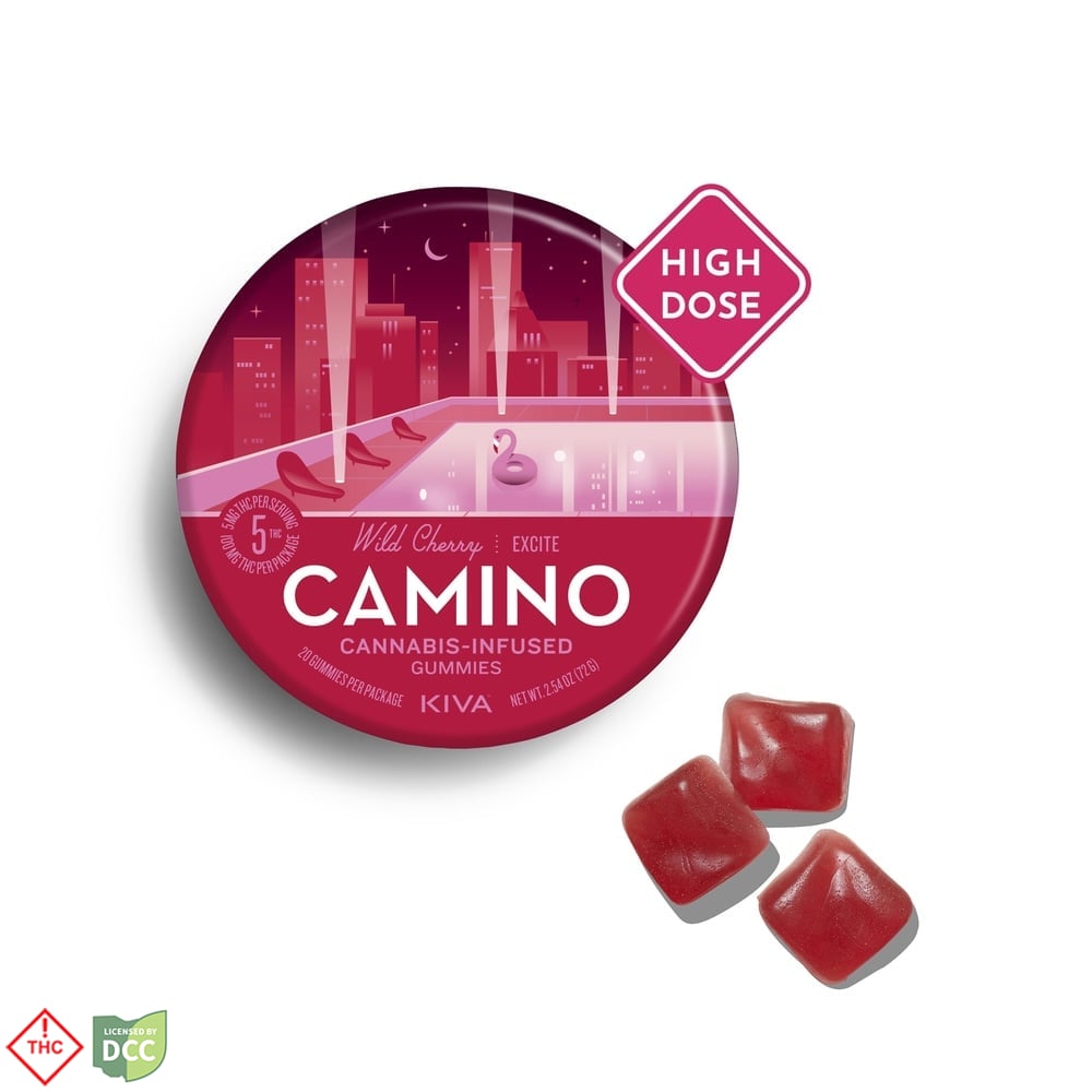 KIVA Camino - 5 Day Wild Cherry Gummies - 20ct - 500mg
