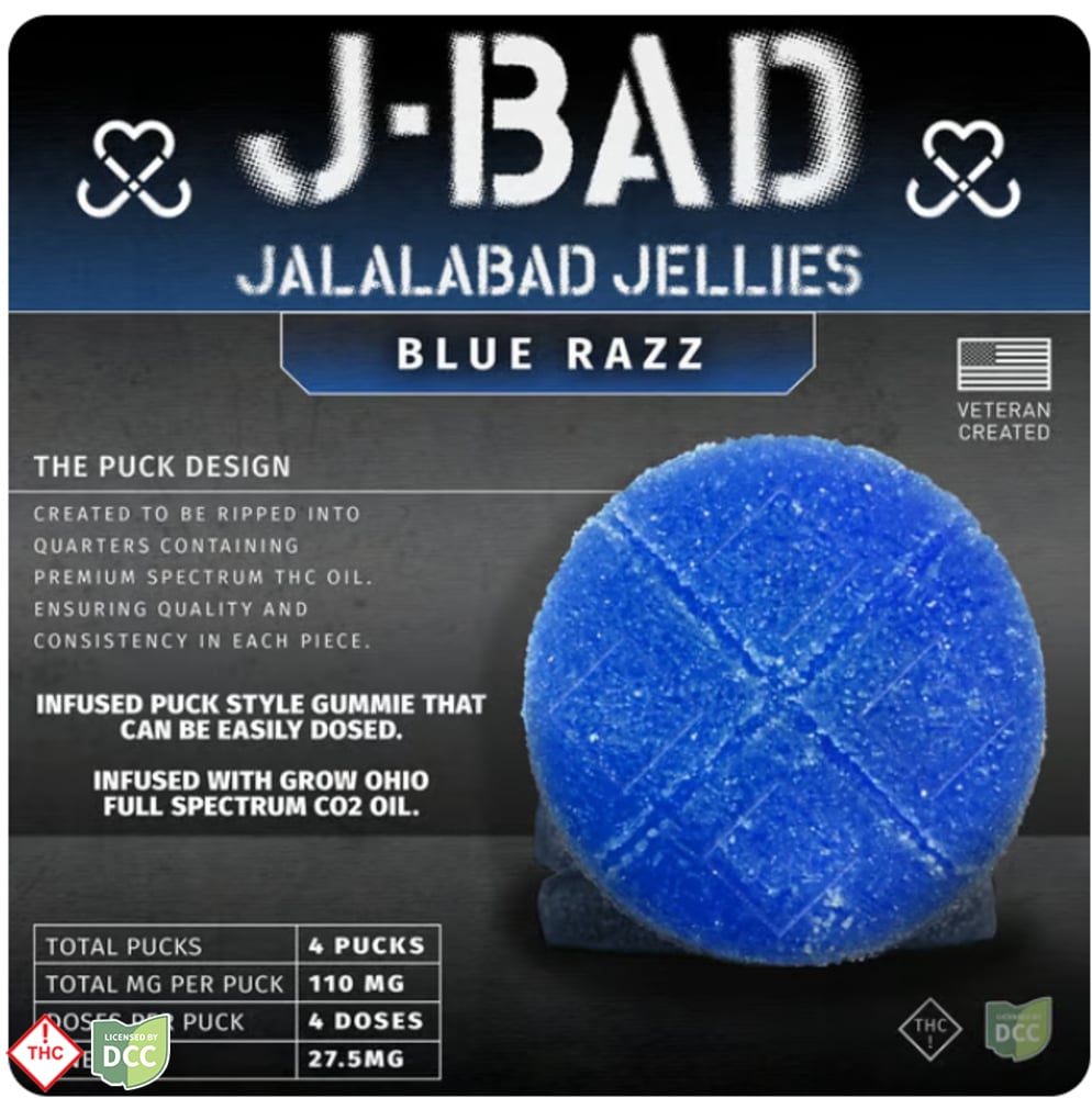 JBAD - 4 Day Blue Raspberry Sour Gummies - 16ct - 440mg