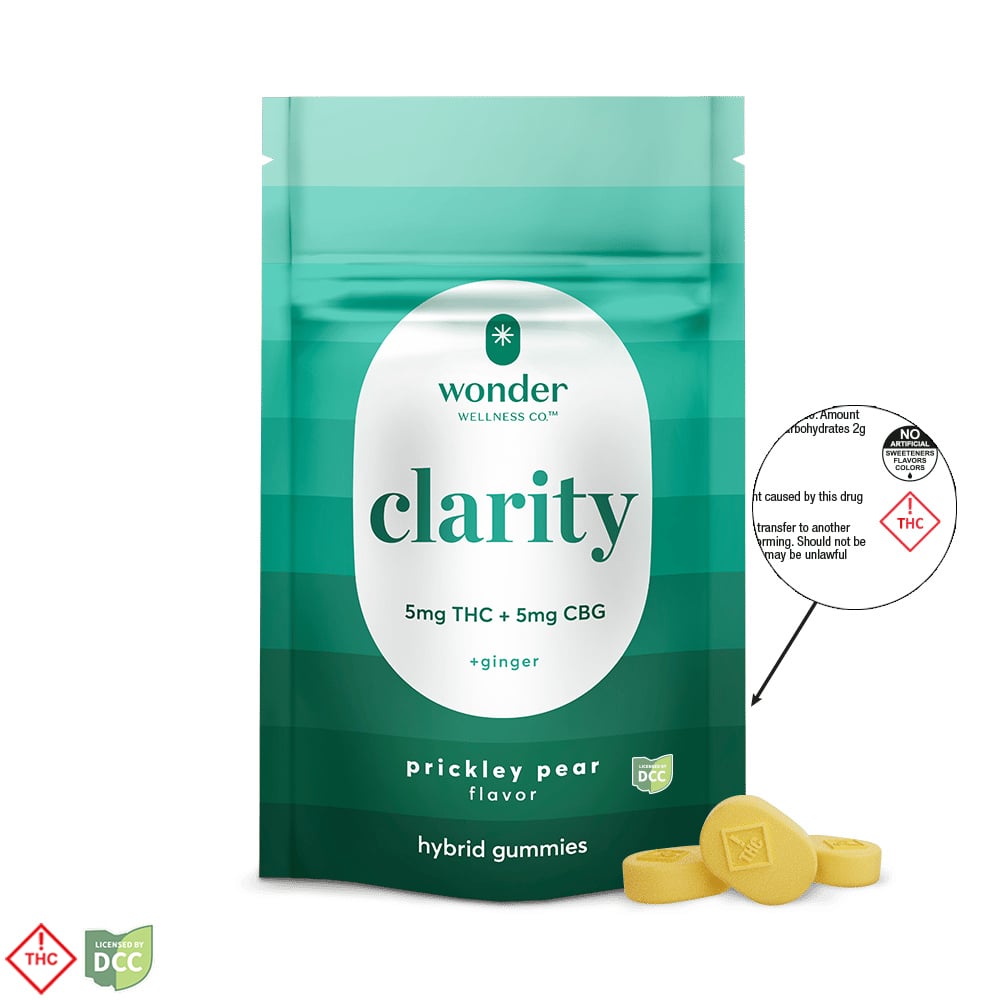 *Wonder | Focus 1:1 Prickly Pear Gummies [20pk] (100mg CBG/100mg THC)