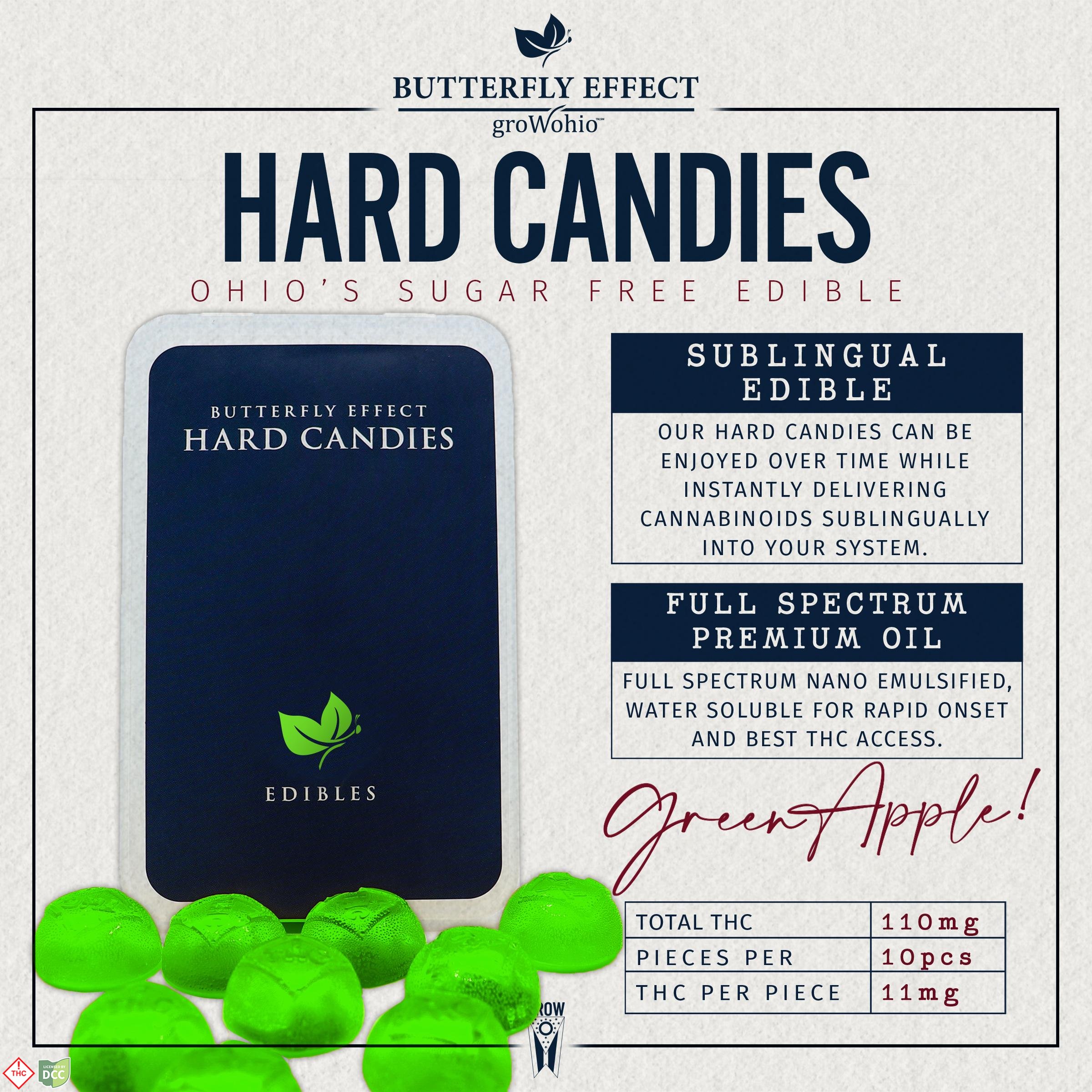 Butterfly Effect - Green Apple Hard Candies - 10ct - 100mg