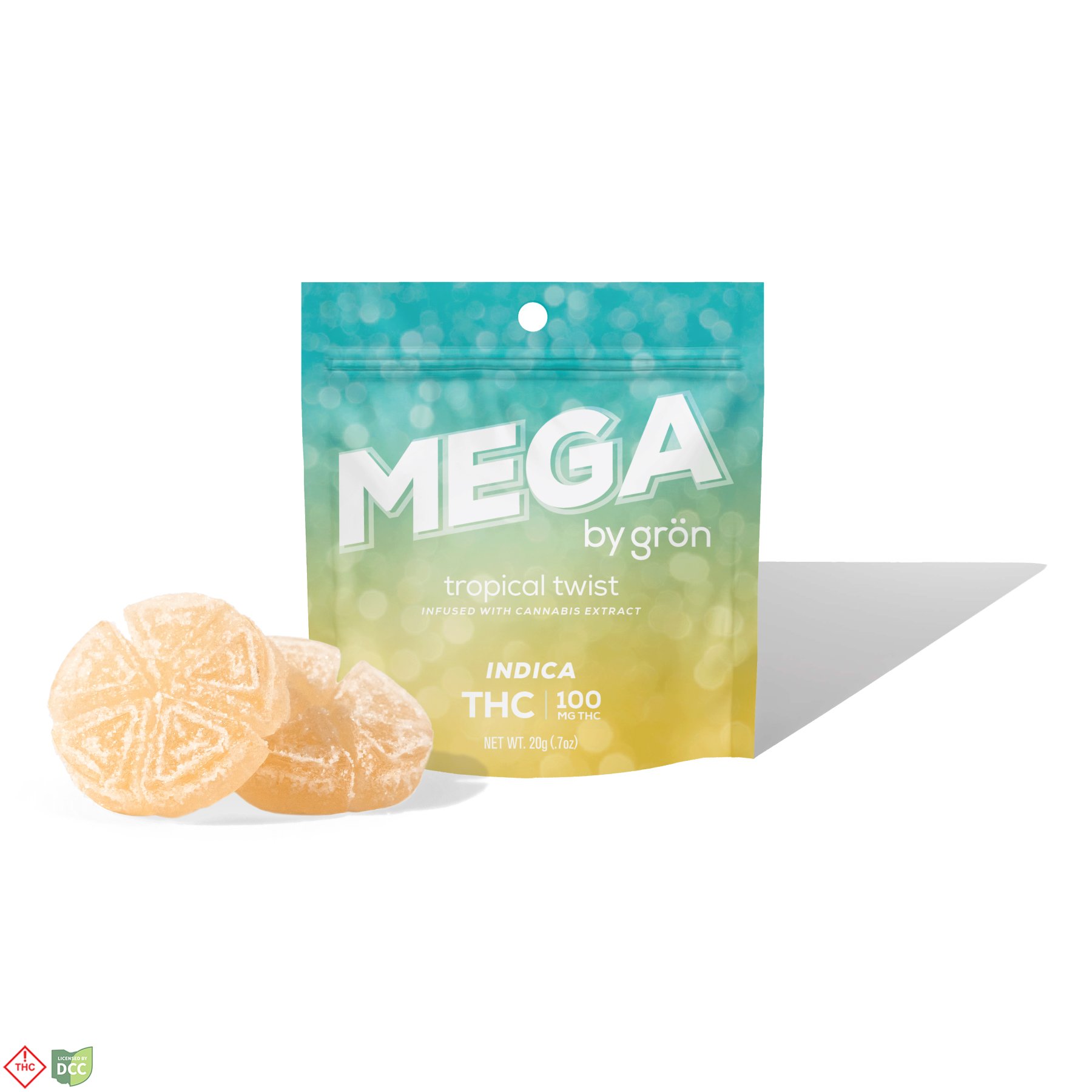THC Tropical Twist Mega Pearl [2pk, 10 Servings] (100mg)