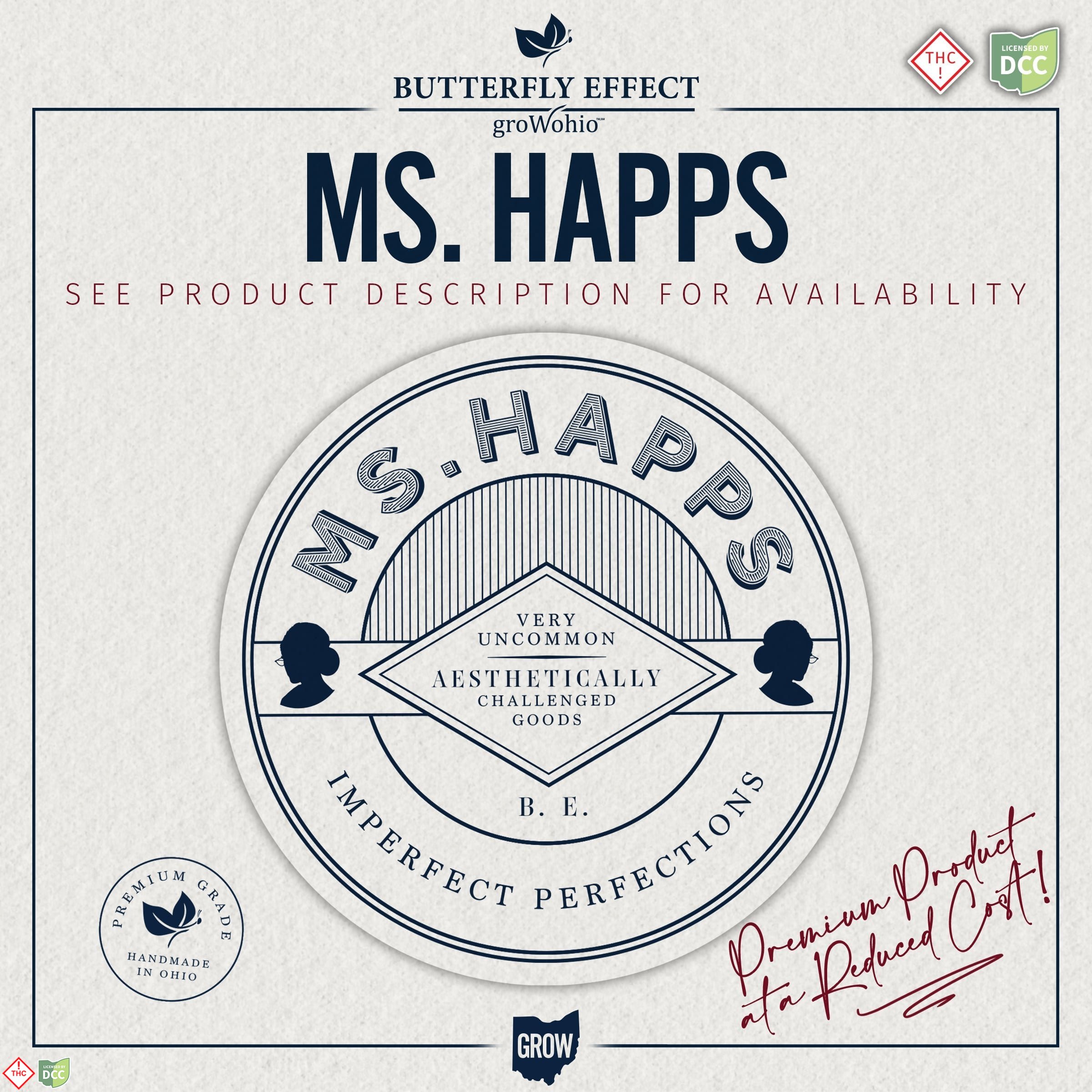 Butterfly Effect - Ms. Happs 3:1 CBD Huckleberry Gummie Drops - 10ct - 100mg