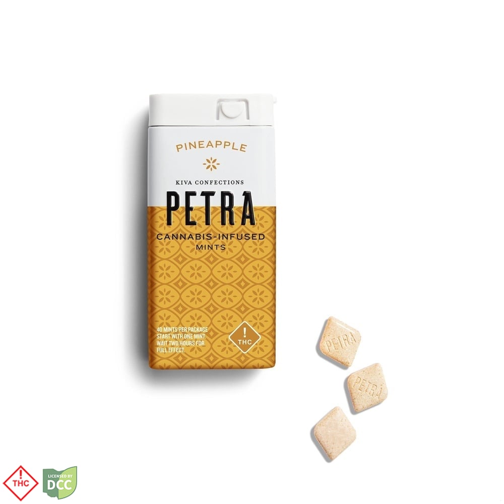 KIVA Petra - Pineapple Micro-Dose Candies - 40ct - 100mg