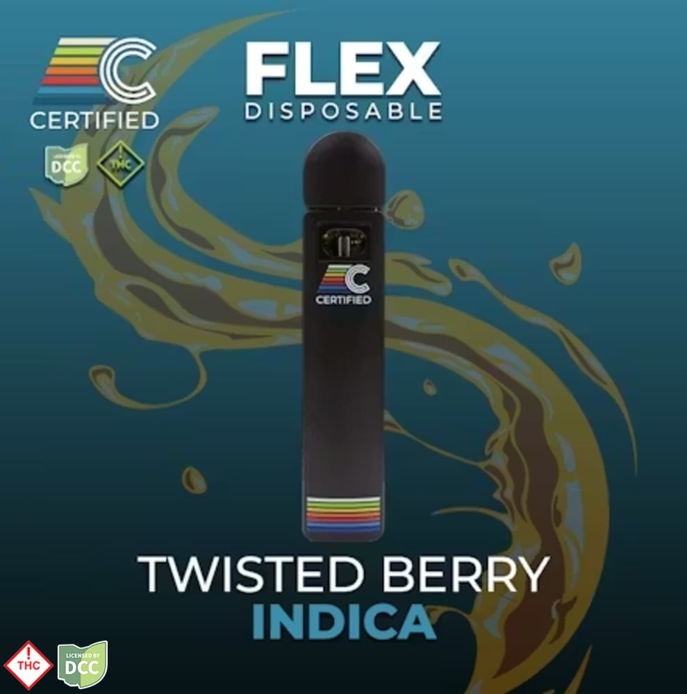 Certified Cultivators - 2 Day Twisted Berry - 1g Flex Vape Pen