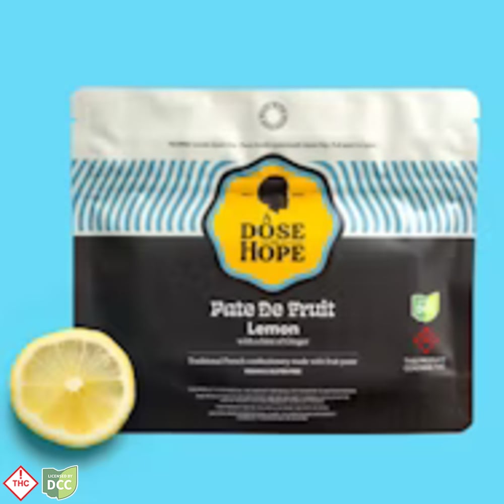 Dose Of Hope - Lemon RSO Ginger - Pate De Fruit - 10ct - 100mg