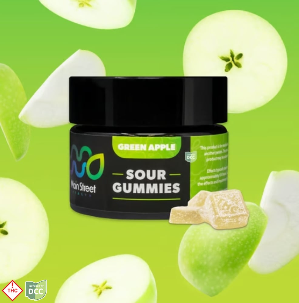 Main Street Health - Green Apple Rosin Gummies - 11ct - 110mg