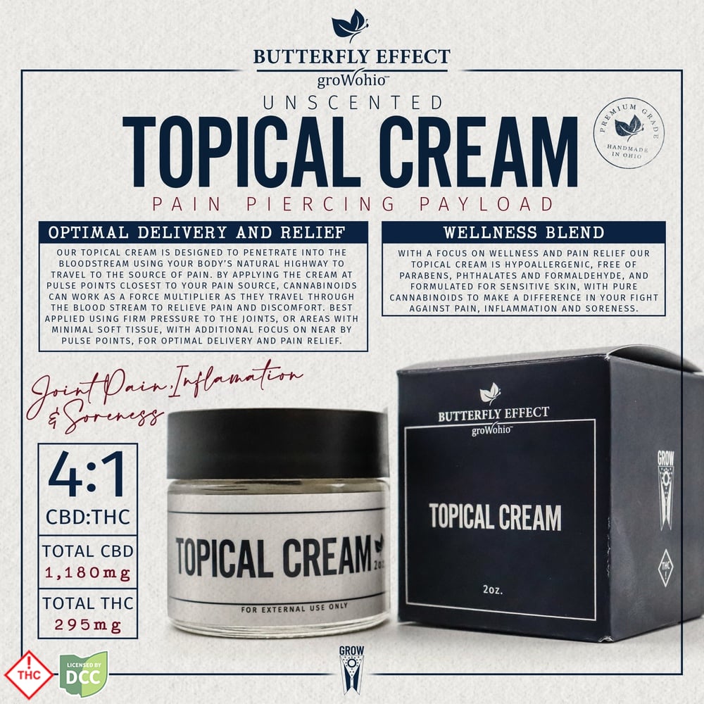 4:1 Topical Cream Unscented (1000mg CBD/220mg THC) 4:1 Topical Cream Unscented (1000mg CBD/220mg THC)