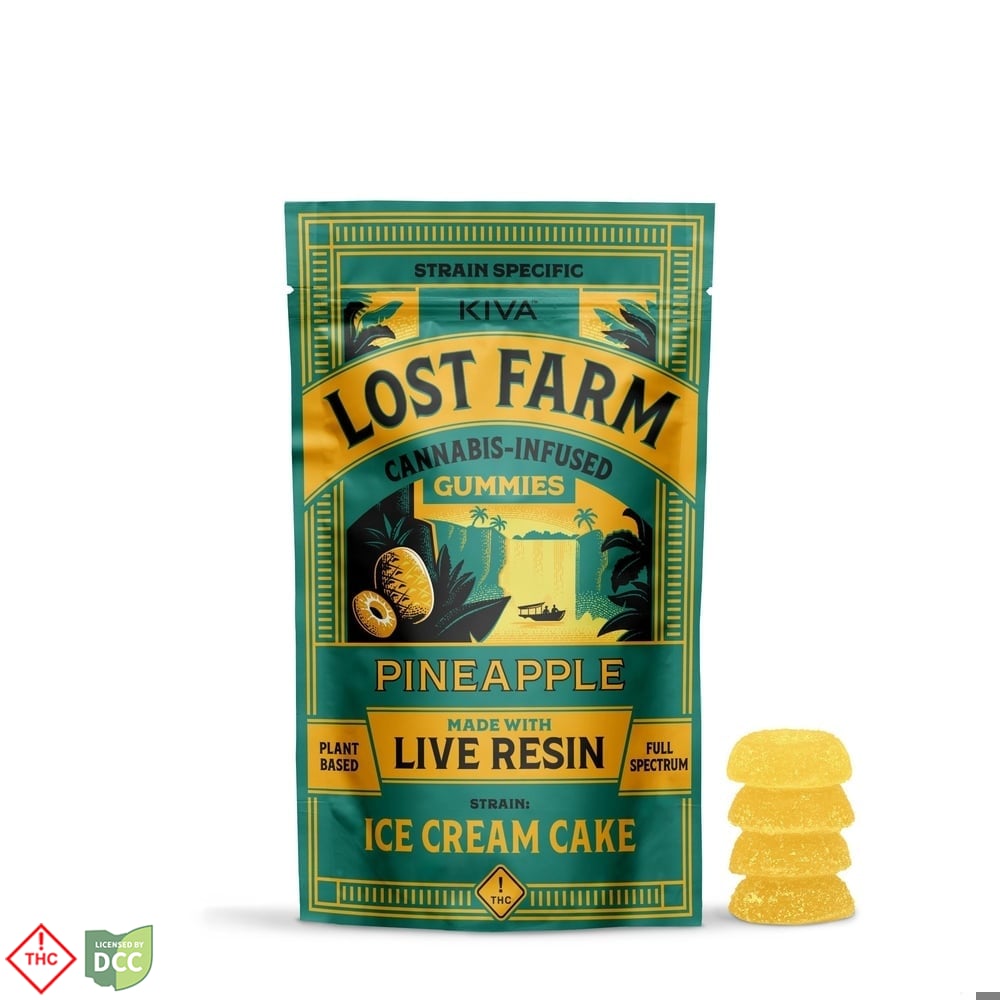 KIVA Lost Farm - ICC x Watermelon Gummies - 10ct - 100mg